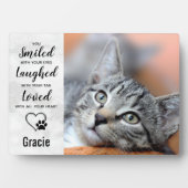 猫悔やみや弔慰記念ペットメモリアル フォトプラーク (正面)