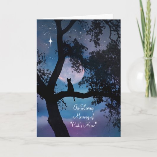 猫悔やみや弔慰、猫用名前をカスタムする、共感表 カード (正面)