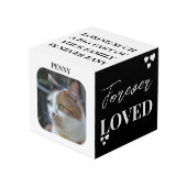 猫悔やみや弔慰Keepsake Petメモリアル黒写真 フォトキューブ (正面アングル)