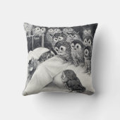 猫悪夢フクロウ鳥ルイ·ワイン クッション (裏面)