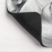 猫悪夢フクロウ鳥ルイ·ワイン マウスパッド (コーナー)