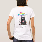 猫愛するナース開業医フローラボホハート Tシャツ (裏面)