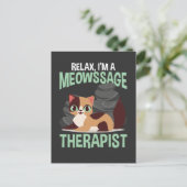 猫愛する石のマッサージセラピスト子猫ファン ポストカード (スタンド正面)