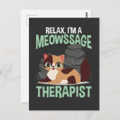 猫愛する石のマッサージセラピスト子猫ファン ポストカード (正面/裏面)