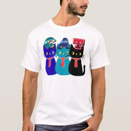 猫愛の引用 ミニマリストのタイポグラフィーデザイン Tシャツ