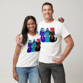 猫愛の引用 ミニマリストのタイポグラフィーデザイン Tシャツ (ユニセックス)