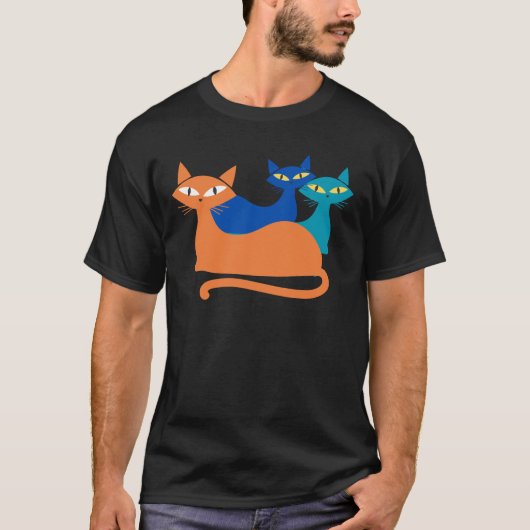 猫愛の引用 ミニマリストのタイポグラフィーデザイン Tシャツ (正面)