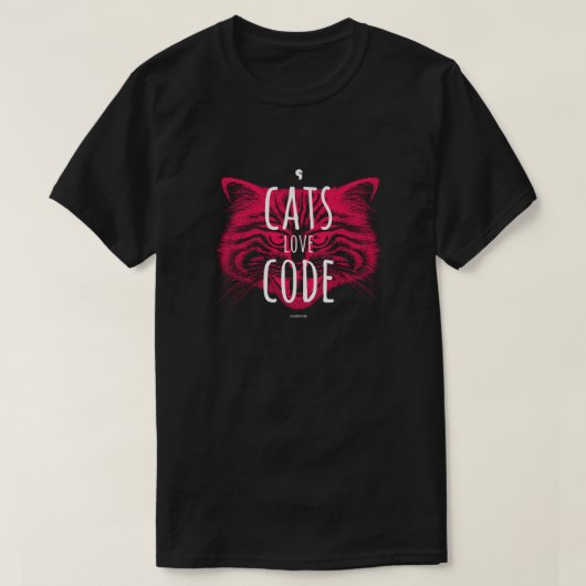猫愛コード Tシャツ (デザイン正面)