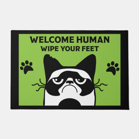 猫愛人ホームアクセサリーの装飾 ドアマット (正面)