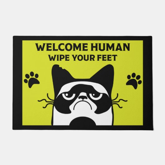 猫愛人ホームアクセサリーの装飾 ドアマット (正面)