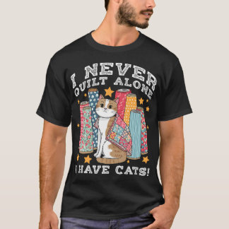 猫愛好家のためのユーモラスなキルティングアート キルト 裁縫 キルト Tシャツ
