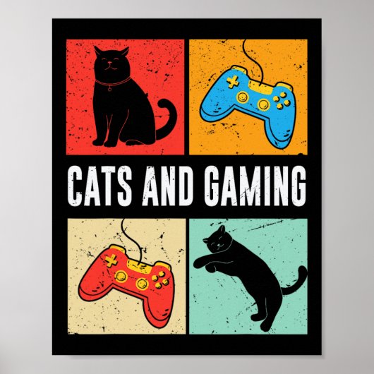 猫愛好家のための猫とゲーム ポスター (正面)