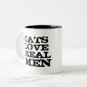 猫愛実質の人のマグ ツートーンマグカップ (正面左)