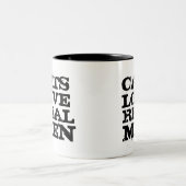 猫愛実質の人のマグ ツートーンマグカップ (中央)