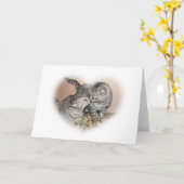 猫愛挨拶状 カード (黄色い花)