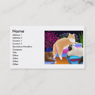 猫愛新しい洗濯のプロフィールカード 名刺