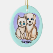 猫愛犬 セラミックオーナメント (右)