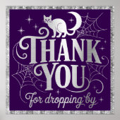 猫感謝していとクモの巣のハロウィン ポスター (正面)