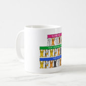 猫感謝していの世話をする コーヒーマグカップ (正面左)