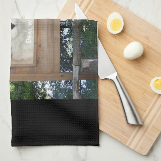 猫態度 キッチンタオル (四つ折り)