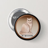 猫態度 缶バッジ (正面&裏面)