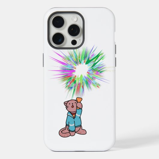 猫懐中電灯 iPhoneケース (裏面)