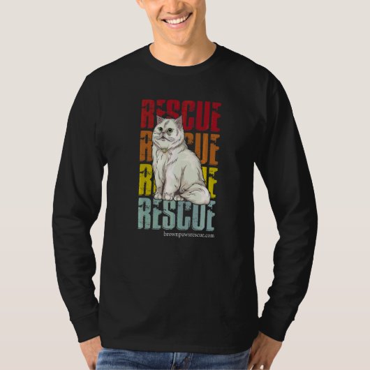猫手犬レスキュー子犬 Tシャツ (正面)