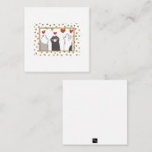 猫手話の「愛してる」 ノートカード (正面/裏面)