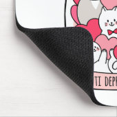 猫抗うつおもしろい猫好き マウスパッド (コーナー)