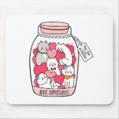 猫抗うつおもしろい猫好き マウスパッド (正面)