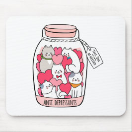 猫抗うつおもしろい猫好き マウスパッド
