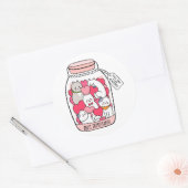 猫抗うつおもしろい猫好き ラウンドシール (封筒)