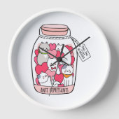 猫抗うつおもしろい猫好き 壁時計 (正面)