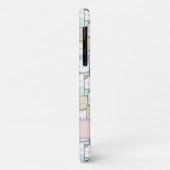 猫抽象芸術お名前パープルピンクかわいい Case-Mate iPhoneケース (裏面/左)