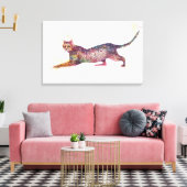 猫抽象芸術 キャンバスプリント (インサイチュ (リビング))