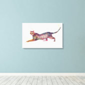 猫抽象芸術 キャンバスプリント (インサイチュ (ウッドフロア))