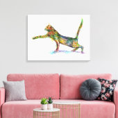 猫抽象芸術 キャンバスプリント (インサイチュ (リビング))