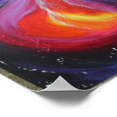 猫抽象芸術 ポスター (角)