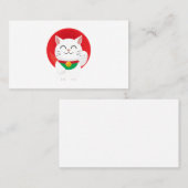 猫招き猫ジャパンラッキーキャットギフトおもしろいアイディア 名刺 (正面/裏面)