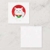 猫招き猫日本ラッキーキャットギフトおもしろいアイディア ノートカード (正面/裏面)