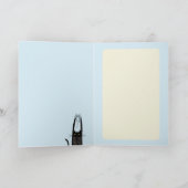 猫挨拶カード誕生日黒猫 カード (内部)