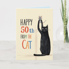 猫挨拶カード誕生日黒猫 カード