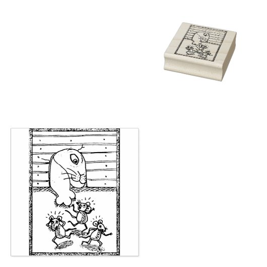 猫捕獲ネズミ、マウスホールゴム印 ラバースタンプ (押印)