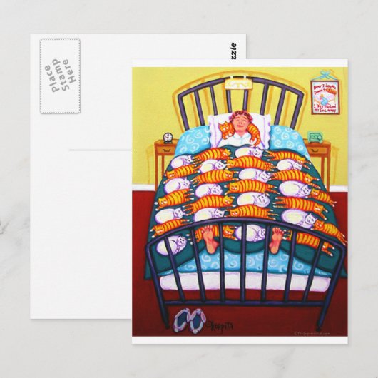 猫掛け ポストカード (正面/裏面)