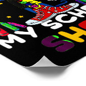 猫揺れ私の学校の靴に戻る学校の猫 ポスター (角)