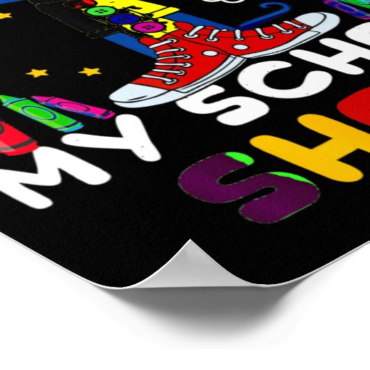 猫揺れ私の学校の靴に戻る学校の猫 ポスター (角)