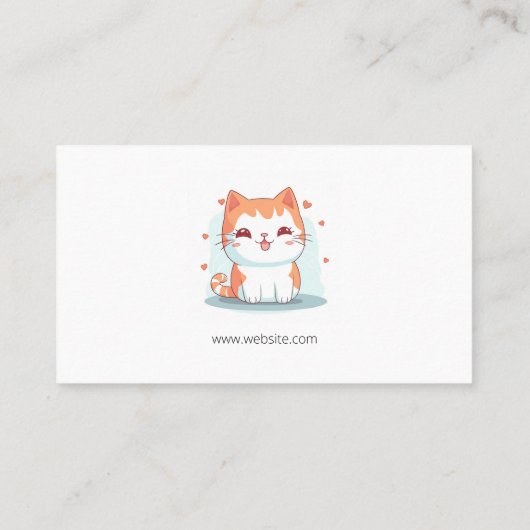 猫救助動物レスキュー団体や組織 名刺 (裏面)