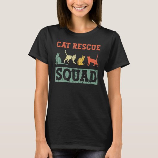 猫救助隊アニマルライツ活動家アニマル Tシャツ (正面)