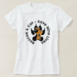 猫救助養子縁組Tシャツ Tシャツ
