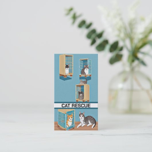 猫救助 名刺 (スタンド正面)